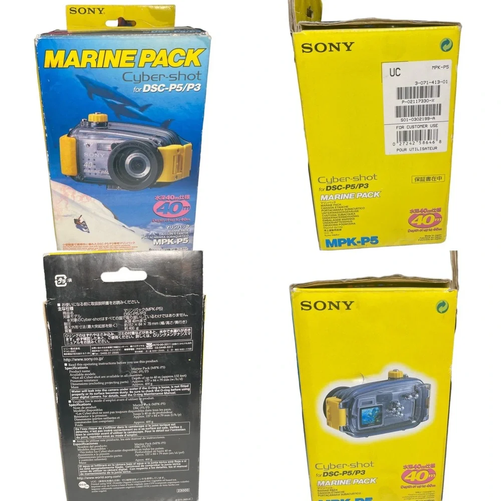 Waterproofing Sony Marine Pack For Cyber-shot Dsc-P5/P3 W/ OG Box & More